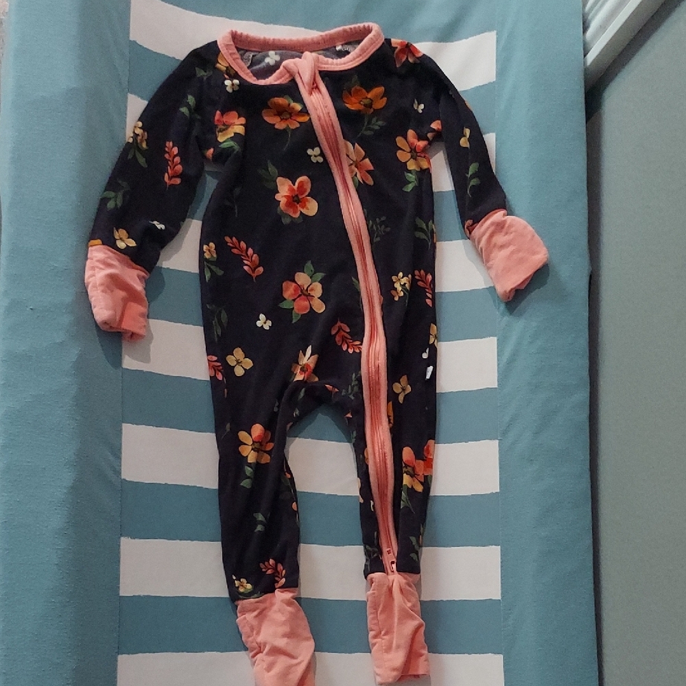 Floral Kids One Piece Bamboo Jammies